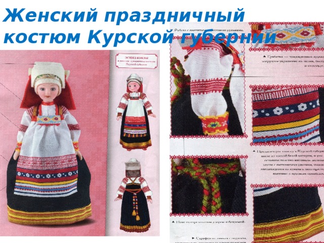 Женский праздничный костюм Курской губернии 