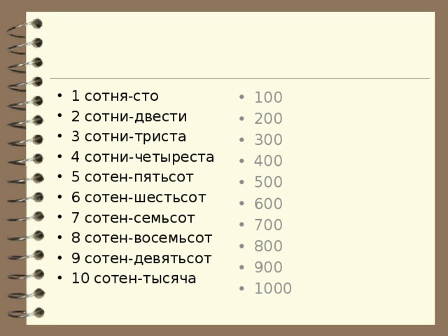 Название сотен. СТО двести триста. СТО двести триста четыреста пятьсот. СТО двести триста четыреста пятьсот шестьсот семьсот. 100 СТО 200 двести.