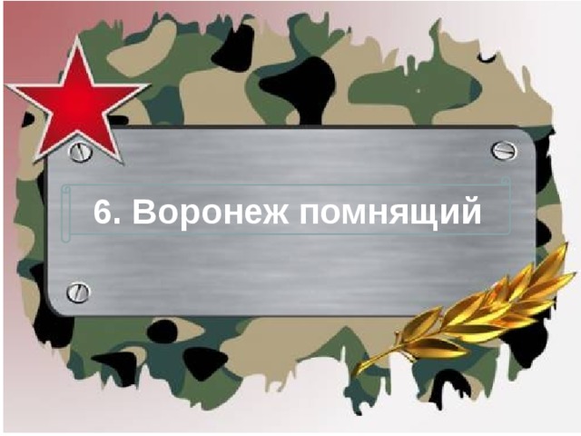 6. Воронеж помнящий