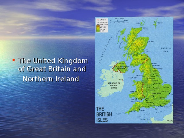 The uk of great britain and northern ireland карта