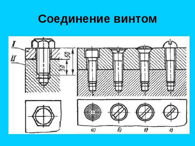 Изображение соединения винтом