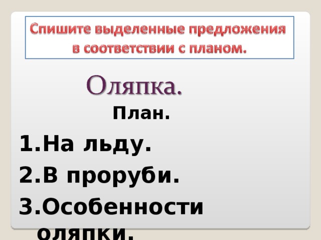 План. На льду. В проруби. Особенности оляпки. 