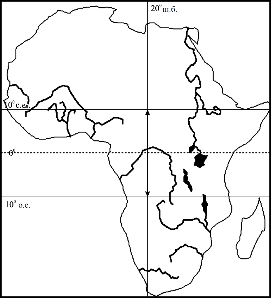 Контурная карта реки африки