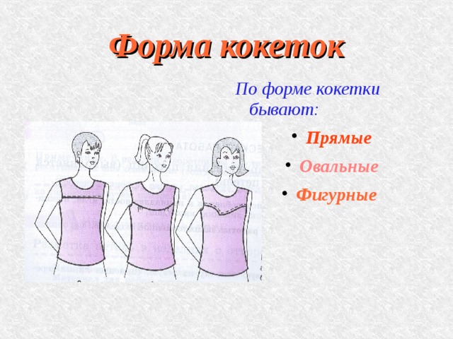 Фигурная кокетка схема