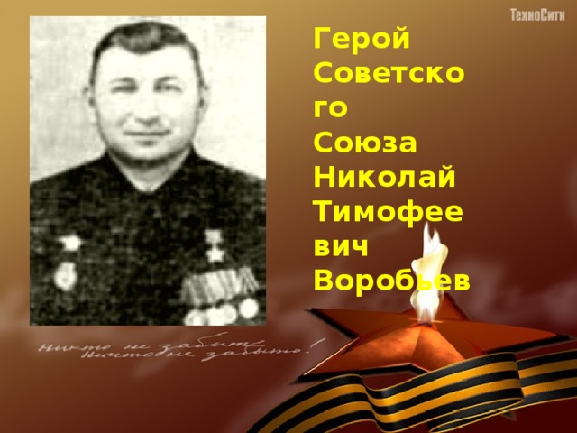 Герой Советского Союза Николай Тимофеевич Воробьев 