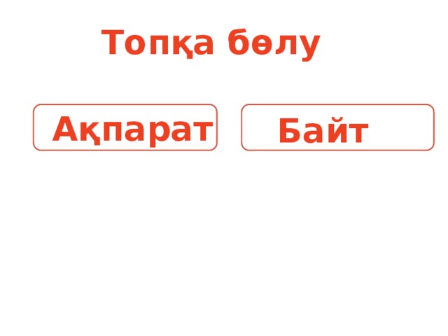 Топқа бөлу Ақпарат Байт 