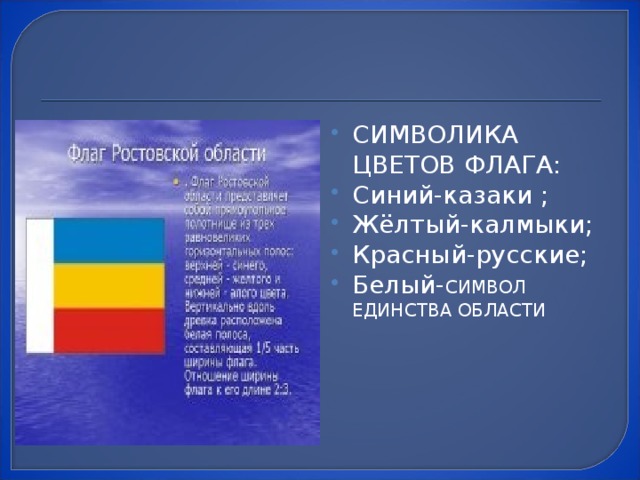 Флаг ростовской области презентация