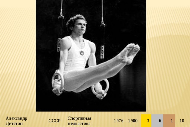 Александр Дитятин СССР Спортивная гимнастика 1976—1980 3 6 1 10 