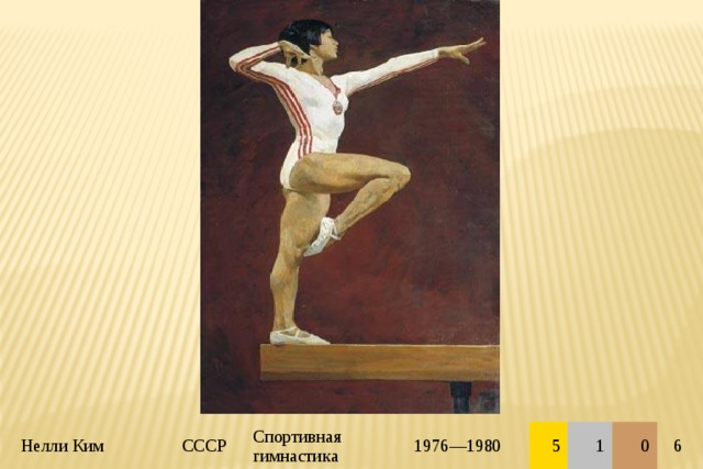 Нелли Ким СССР Спортивная гимнастика 1976—1980 5 1 0 6 