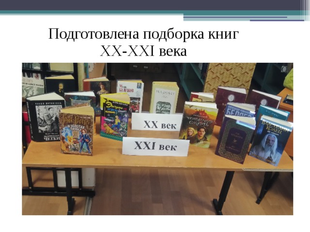 Подготовлена подборка книг ХХ-ХХ I века 