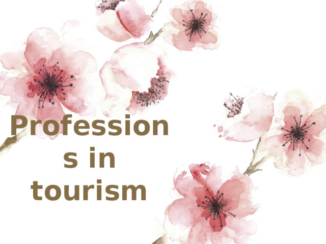 Professions in tourism 