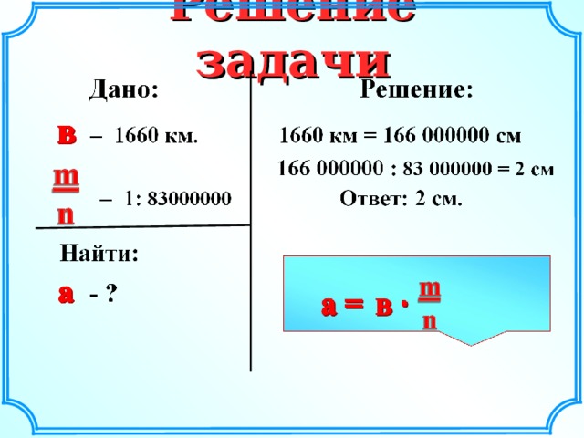 Решение задачи  