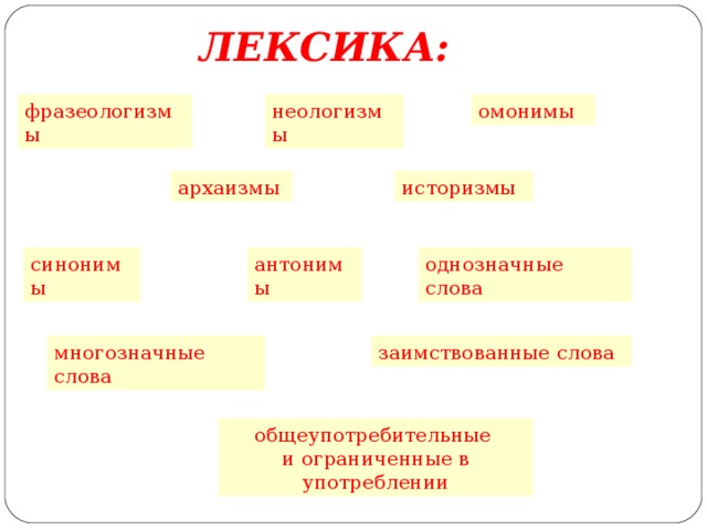 Презентация на тему лексика и фразеология 7 класс