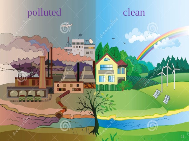 polluted clean