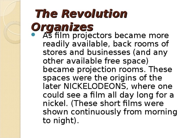 Vaudeville houses began renting these early machines and using them to attract audiences in conjunction with their live performers. The usual choice in these cases was Edison’s early motion picture projector called the VITASCOPE. 