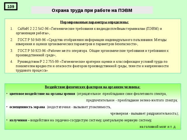 Какое воздействие на оператора производит ж к монитор