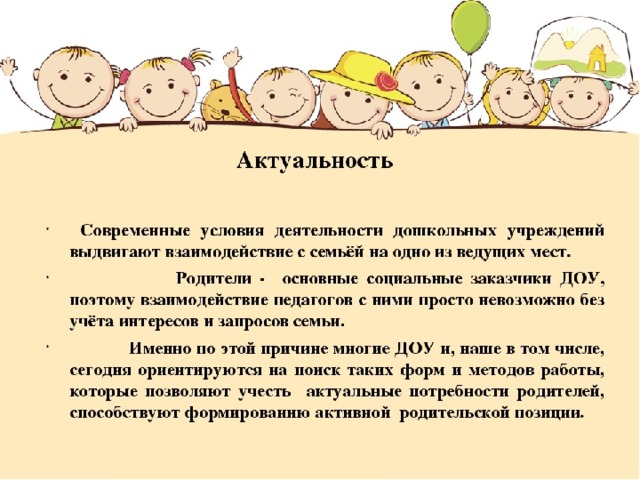 Значение доу. Актуальность взаимодействия с родителями в ДОУ. Взаимодействие дошкольного учреждения с семьей. Значимость взаимодействия ДОУ И семьи. Актуальность взаимодействия ДОУ И семьи.