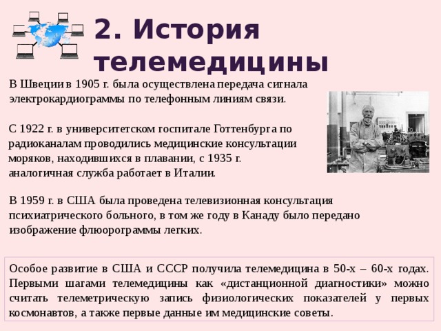 История телемедицины презентация