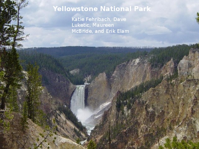 Yellowstone National Park Katie Fehribach, Dave Luketic, Maureen McBride, and Erik Elam 