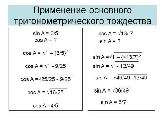 Тригонометрические тождества презентация 10 класс колягин