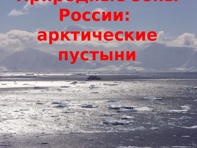 Природные зоны России:  арктические пустыни    