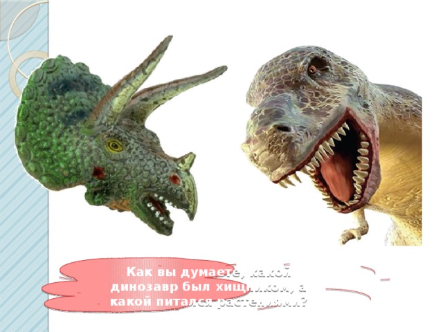 Как вы думаете, какой динозавр был хищником, а какой питался растениями?  