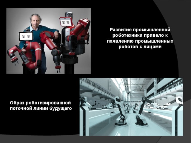 Развитие промышленной роботехники привело к появлению промышленных роботов с лицами Образ роботизированной поточной линии будущего 