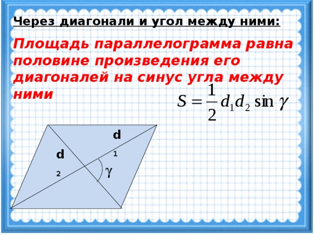 площадь параллелограмма огэ презентация