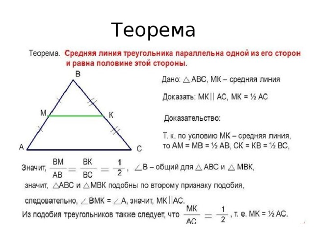 Средняя линия треугольника теорема. Средняя линия равнобедренного треугольника формула. Теоремы средней линии равнобедренного треугольника. Формула нахождения средней линии равнобедренного треугольника. Средняя линия треугольника параллельна основанию.