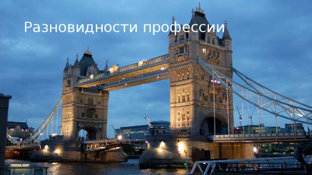 Разновидности профессии 