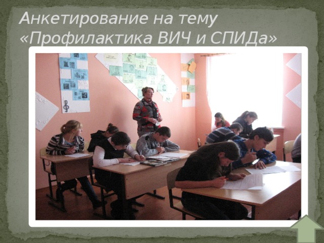 Анкетирование на тему «Профилактика ВИЧ и СПИДа» 