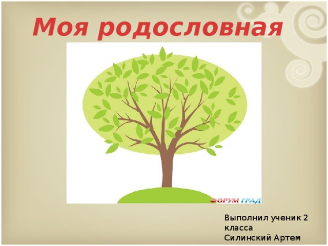 Проект на тему родословная