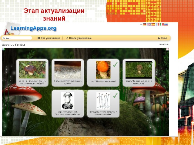 Этап актуализации знаний  