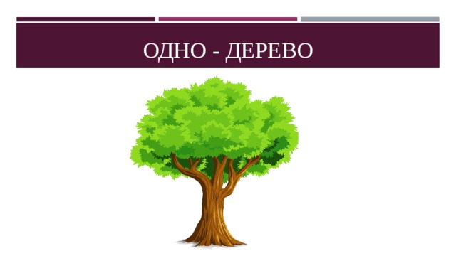 Одно - дерево 