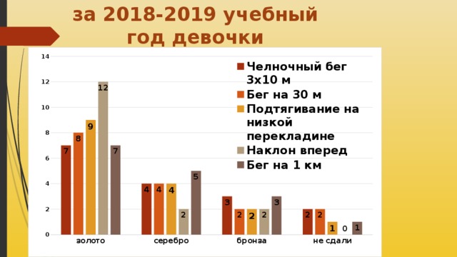 за 2018-2019 учебный год девочки 