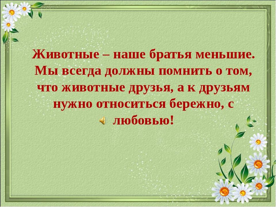 О братьях наших меньших 1 класс презентация литературное чтение