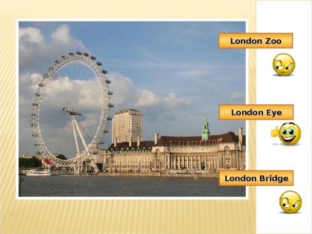 London Zoo London Eye London Bridge
