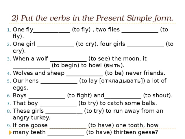 Поставить глаголы в present simple. Fly в презент Симпл. Put the verbs in present simple. Put the verbs in the present simple form. Fly present simple.