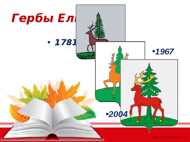 Гербы Ельца   1781 1967 2004 