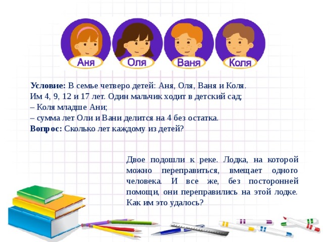 Ваня оля. В семье четверо детей задача. Коля и Ваня. Реши задачу в семье четверо детей. В семье четверо детей Аня Оля Ваня и Коля.им 4.9.12 и 17.