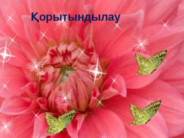 Қорытындылау  