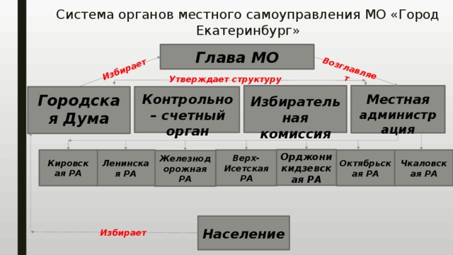 Структура органов местного