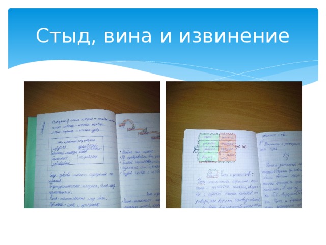 Стыд, вина и извинение 