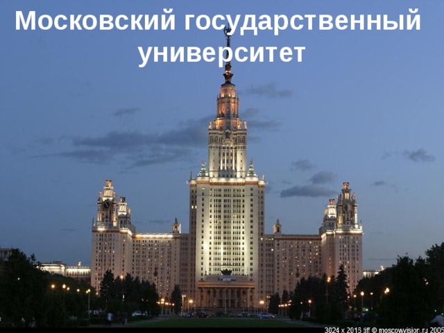 Московский государственный университет 