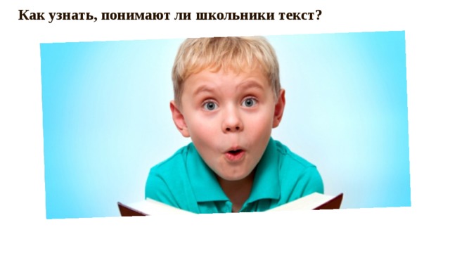 Как узнать, понимают ли школьники текст? 
