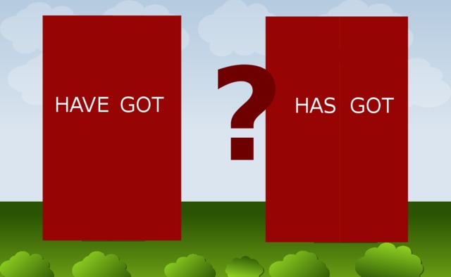  GOT HAVE  HAS  GOT SHE HE IT I ? WE YOU  THEY 
