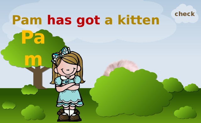 Pam has got a kitten check Pam 