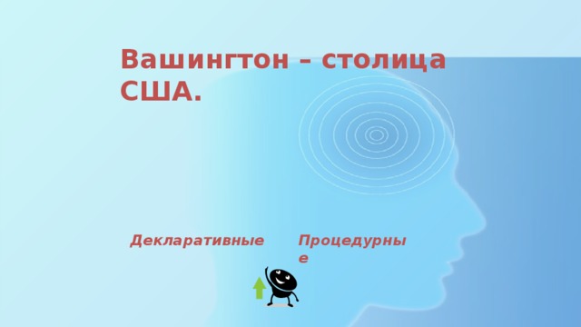 Вашингтон – столица США. Декларативные Процедурные 