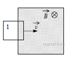В заштрихованной области на рисунке действует однородное магнитное поле направленное перпендикулярно
