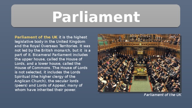 Legislative body